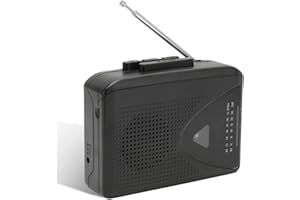 YUNSEITY Portable Cassette Player Recorder, AM FM Radio with 3.5mm Headphone Jack, Retro Walkman Cassette Tape Player Recorder, 2 AA Battery or USB Power Supply