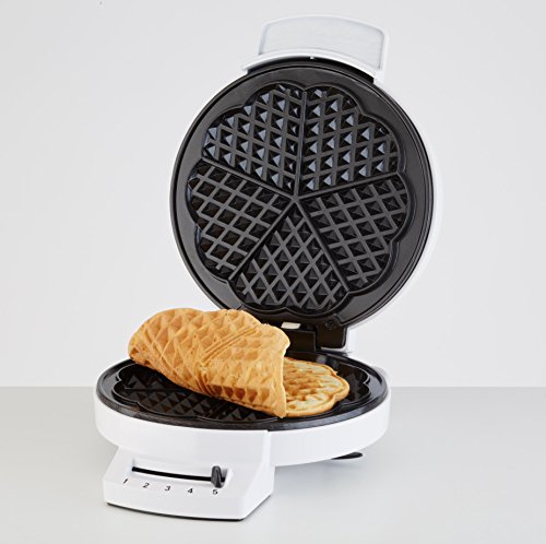 Korona – Waffelautomat 41001 I Herz-Waffeln I 5 Bräunungsstufen I 1200 W I Weiß - 3
