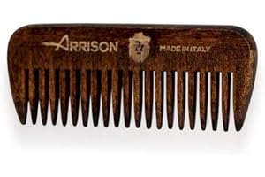 ☆ARRISON® BEARD ☆ Pettine Barba in legno di Faggio - 100% Made In Italy - Realizzato Interamente in Italia da Maestri Artigiani