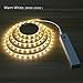Produktbild LED-Streifen, kabellos, 1 m, 2 m, 3 m, mit Bewegungssensor, batteriebetrieben, Nachtlicht für Schrank, Schrank, Treppen, Flur Warm White 3m