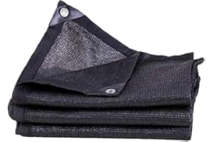 RIKYO 50% Sunblock Shade Cloth,Black Sun Screen Mesh Plants Greenhouse Cover Fabric,Net Tarp Sunshade UV Resistant Netting with Grommets Easier to Hang for Flowers Plants Patio Lawn Outdoor 6.5 ft x 6.5 ft