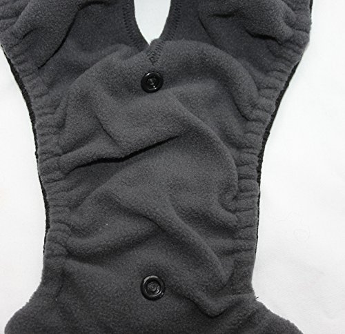 Female-Dog-Season-Knickers-Heat-Nappy-All-Sizes-Washable-Pads-option-Dotty-Black