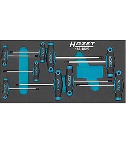 HAZET 828-2.5 Hexagon Profile Screwdriver - Chrome-Plated, Burnished Tips, T-Handle Design