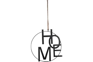 ‎UNUS UNUS Aufhänger Home Schriftzug aus Metall zum Aufhängen Wanddeko Türdeko 25cm schwarz