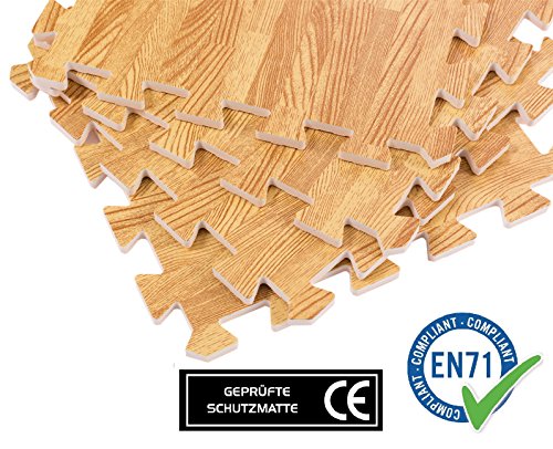 Schutzmatten 30 x 30 cm Puzzlematte Sportmatte Unterlegmatte Gymnastikmatte Fitnessmatten Bodenschutz,Schutz vor Dellen, Kälte usw. für Therapiezentren, Bodybuilding, Sportgeräte, Arbeitsbereiche usw. - 2