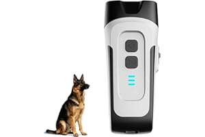 NEHCTECH Anti Bark Device for Dogs, 2025 Upgraded Ultrasonic Dog Bark Deterrent with LED Light, Rechargeable Handheld Training Aid, 2 Modes, 5m Range, Safe for Small to Large Dogs