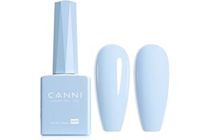 CANNI Smalto Semipermanente per Unghie Azzurro chiaro Gel Nail Polish Soak Off UV LED per la manicure e la progettazione delle unghie 9ml