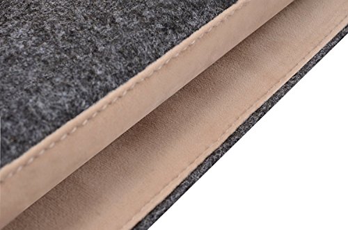 MOSISO Filz Sleeve Hülle Tasche mit Schulterriemen für 13-13.3 Zoll MacBook Air / MacBook Pro / Ultrabook, Schwarz - 3