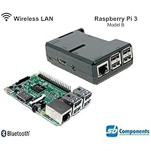 RASPBERRY Pi 3 - 1,2 GHz Quad Core 64Bit 1GB RAM (2016 Modèle) avec Etui - Boîtier Noir