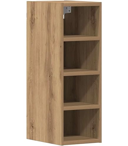 Hangkast Riga Zwart eiken 20 x 29,5 x 60 cm Bewerkt hout | -nl