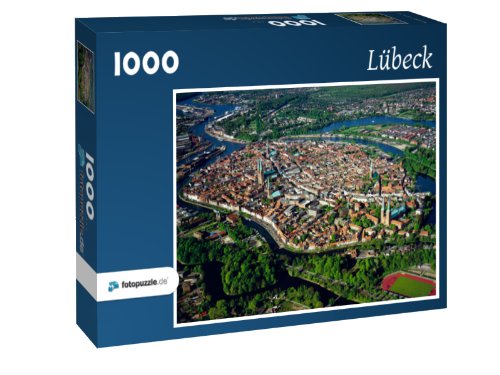Preisvergleich Produktbild Lübeck - Puzzle 1000 Teile mit Bild von oben