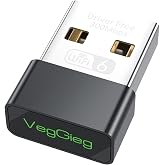 VegGieg 300Mbps Wifi 6 Dual Band Wireless Receiver Transmitter Nano USB Adapter