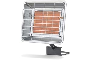 FAVEX - Radiant de Chantier au gaz à Poser 3500W - Extérieur - Brûleur céramique Infrarouge - 2 puissances de Chauffe - jusqu'à 25 m² - Acier