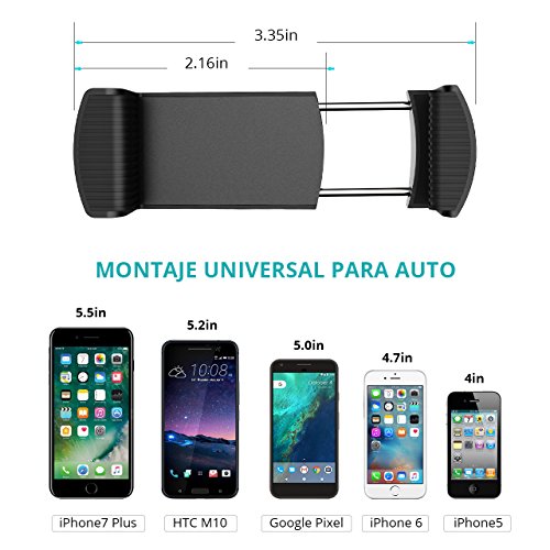 Soporte M  vil Coche para Ranura de CD de Coche Mpow CD Slot Car Mount con Sostenedor 360    Rotaci  n para iPhone 7 7Plus 6  6 Plus  6S SE  iPod Touch  Nexus 4 5  HTC  Sansum  Huawei  Motorola  Sony y Dispositivos GPS