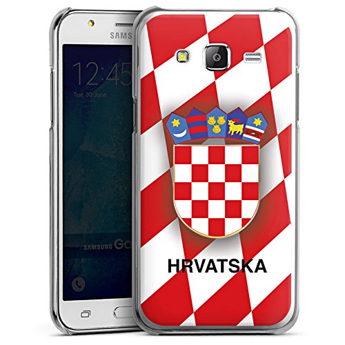 Samsung Galaxy J5 (2015) Hülle Schutz Hard Case Cover Kroatien EM Trikot Fußball Europameisterschaft