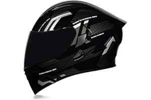 Woljay Full Face Flip Up Motorcycle Modular Helmet Integrated Motorbike Dual Visor for Adults Men Women Moped Street Racing DOT Approved