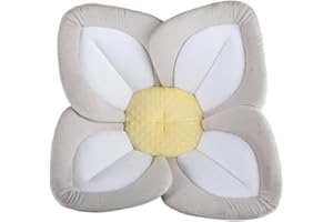 tuwiwol Fleur de Bain pour bébé Offre Une expérience de Bain sûre et relaxante Tissu siège de Bain pour bébé Tapis de siège en Maille Coussin de Baignoire, Côté Gris, 80cm