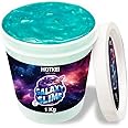 HOTKEI (1 Kg) Green Galaxy Slime for Kids DIY Fruit Scented Metallic Magic Toy Slimy Slime Gel Jelly Putty Art Toys Birthday Gift Box for Boys Girls 3 to 10 Years