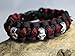 Produktbild Paracord 550 Armband Bracelet PIRAT Skull Totenkopf Biker * schwarz-bordeauxrot * Gr. S
