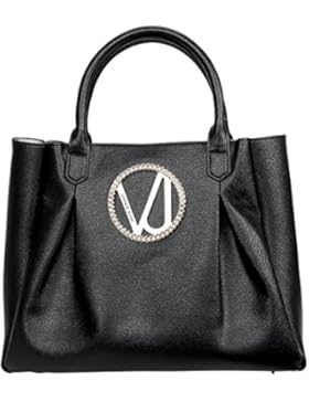 VERSACE JEANS Big Metal Tasche Damen Echtleder-Shopper Designer-Tasche Schwarz E1VPBBQ1 75614 899