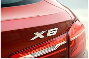 BADGESWELT E692 X6 Emblem Badge auto aufkleber 3D Schriftzug hinten Abziehbild Car Sticker Plakette Chrom