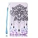 Produktbild LG G Stylo 2/Stylus 2/LS775/K520 Hülle [Bildschirmschutz aus gehärtetem Glas], Grandoin Retro Leder Foliant Stoßabfangende Hülle, exzellente Qualität buntes elegantes Muster Design Premium PU Verschluss genaue Passform Riemen-Leder Geldbörse schützende Schnapp-Hüllen-Abdeckung für LG G Stylo 2/Stylus 2/LS775/K520 mit [Kreditkarten Einschub] Ständer Funktion