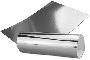 ‎NEUSER PAPIER Silber Metall Spiegel Papier - 10er-Set - spiegelnd Silber - Rückseite Weiß - DIN A4 21,0 x 29,5 cm -Ideal zum Basteln und Selbstgestalten