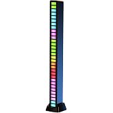 Coverzone RGB Ses Kontroll&uuml; LED Işık &Ccedil;ubuğu D08 Model DC 5V 1A USB Girişli &Ccedil;oklu Renk Modlu G&uuml;r&uuml;lt&uuml; Filtreli Ortam Aydınlatma