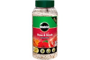 AMAMITRADE Miracle Gro Rose & Shrub Plant Food 900g - Continuous Release Plant Food With Sticker