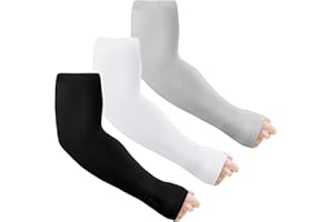 Amzpas Manicotto Braccio UV Protezione, Sport Raffreddamento dei Manicotti Anti UV Protezione, Sport Ciclismo all'aperto Guidare Protettivi Coprire per Donna e Uomo