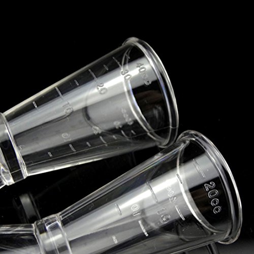 Qianle Doppelspitze OZ Groß Wein Messbecher Transparent Tasse 20-40 CC - 4