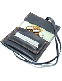 Mav&agrave;, Mini Portatabacco in vera pelle artigianale Black Mamba