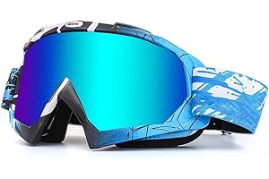 KINGBIKE Motocross Brille,Mtb Brille Dirt Bike ATV Crossbrille goggle,Sicherheit ATV Tactical Riding Motorradbrillen für MäNner Frauen Jugend Fit ÜBer Brille UV400