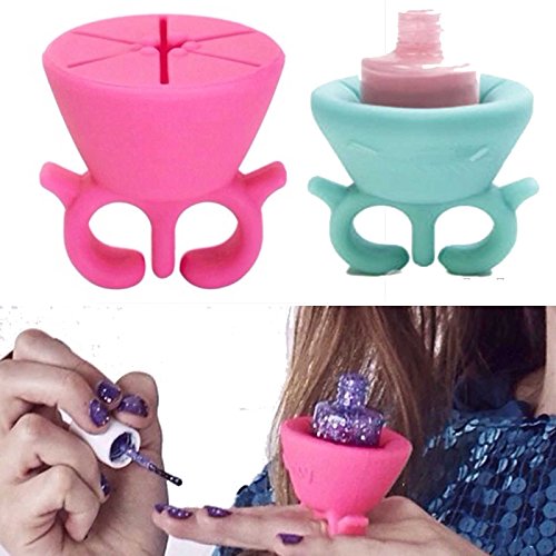 *SALE * 2 x Finger Wearable Nail Polish Holder Silicone