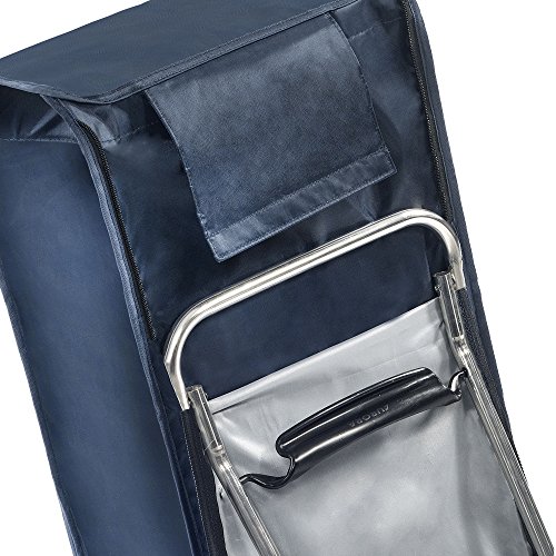 Einkaufstrolley ETY in blau – Klappbarer Trolley nur 1,5kg – Shopper mit leisen Rädern & großem Kühlfach – Einkaufsroller mit 50L bis 30kg belastbar - 4