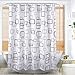 Produktbild GSLG Einfacher Gitterduschvorhang des SchwarzWeiss-Polyester-Wasserdichte Badezimmervorhangs Duschvorhang-Badezimmervorhangs,Einfaches Gitte,A