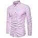 Price comparison product image Sonnena Mens Long Sleeve Oxford Formal Casual Suits Slim Fit Tee Dress Shirts Blouse Top Pink