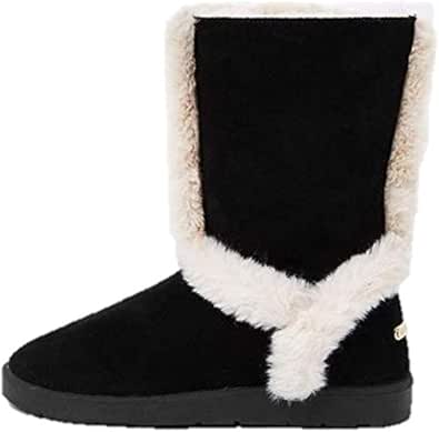 river island black suede faux fur lined boots