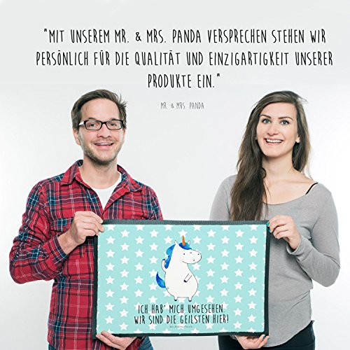 Mr. & Mrs. Panda Fußmatte Druck Einhorn Mann – 100% handmade in Norddeutschland – Einhorn, Einhörner, Unicorn, cool, Mann, Freundin, Familie, bester Freund, BFF, Party, hübsch, beste Fussmatte, Fußmatte, Türvorleger, Schmutzmatte, Fussabtreter, Matte, Schmutzfänger Einhorn, Einhörner, Unicorn, cool, Mann, Freundin, Familie, bester Freund, BFF, Party, hübsch, beste - 5