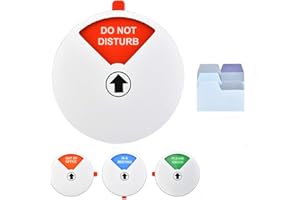 EMAGEREN Privacy Sign 5 Inch in a Meeting Sign Acrylic Do Not Disturb/Out of Office/Please Knock Sign White Privacy Door Sign Conference Sign with Sticky Notes for Offices Home School