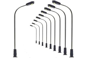 BESSHEPPLO Lampadaires LED parfaits pour la fabrication de maquettes, lumière blanche chaude pour N et pour les chemins de fer TT