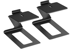 my wall Lautsprecherständer für Tischplatten – HS33-3L, 2 Lautsprecher Ständer mit Anti-Vibrationsmatte, 6° Neigungswinkel, mit Erhöhung, Belastbar bis 10 kg, Boxenständer für PC Boxen oder Studio Mon