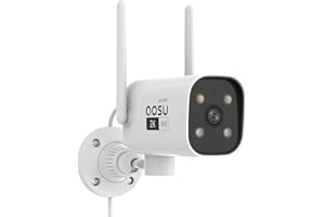 AOSU telecamera esterno 2K, telecamera WiFi esterno 5 GHz/2,4 GHz, PTZ telecamera esterno con fili visione notturna a colori, tracciamento automatico, Rilevamento Umano, Audio bidirezionale, ip 65