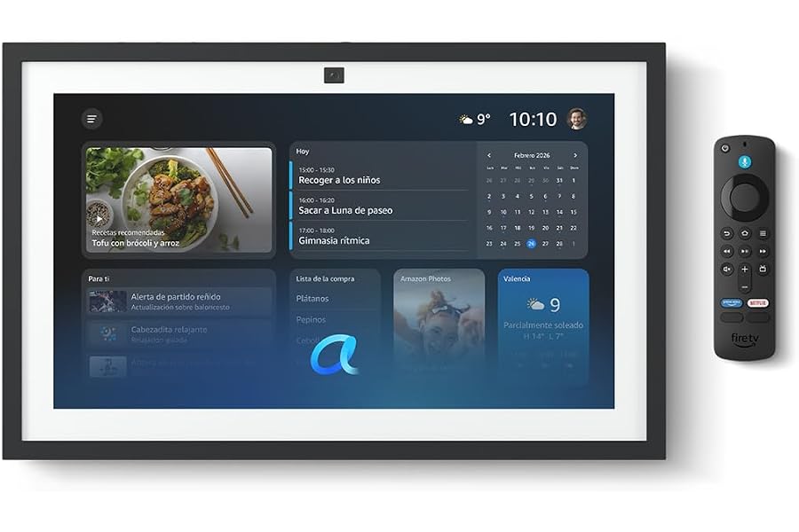 Amazon Echo Show 15 (última generación) | Pantalla inteligente Full HD de 15,6", Fire TV integrado y mando por voz Alexa, con