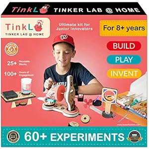 ButterflyEdufields 50+ Science Experiment kit for Kids 8+ Years, DIY Robotics Kit, Cars Gun Shooters Model Building Construction Toys , Best Gift for Kids, Tinker Lab at Home ( Build, Play, Invent )