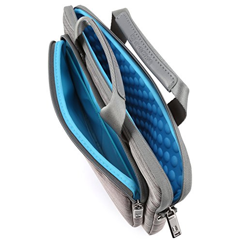 Laptoph  lle  Evecase 11 6-12 9 Zoll Universal Gepolsterte Notebook Briefcase Laptop Schutzh  lle mit Anzug-Gewebe Abl  sbaren Tr  ger Handgriff Front