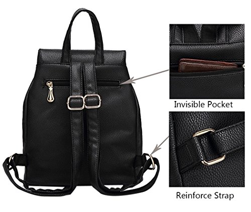 coofit black leather backpack weight McKlein ACADIA Mini Bow Fully featured and re Leather Backpack, COOFIT Black Backpack
