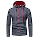 Produktbild Herren kapuzenpullover,Honestyi Herren Langarm Hoodies Sweatshirt Tops Jacke Mantel Abnutzung kapuzenpullover (XXL, DunkelGrau)