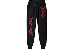 XSLGOGO Berserk Jogging Bottoms Berserk Cosplay Trousers Men Women Elastic Waist Jogger Trousers Berserk Guts Print Jogging Bottoms