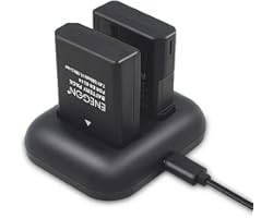 EN-EL14/EL14a ENEGON Replacement Battery (2-Pack) and Rapid Dual Charger Kit for Nikon Coolpix P7000, P7100, P7700, P7800 DSL